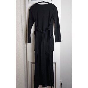 Black Maxi Dress Tradwife Trad Wife Architectural Minimalist Japanese + Amish